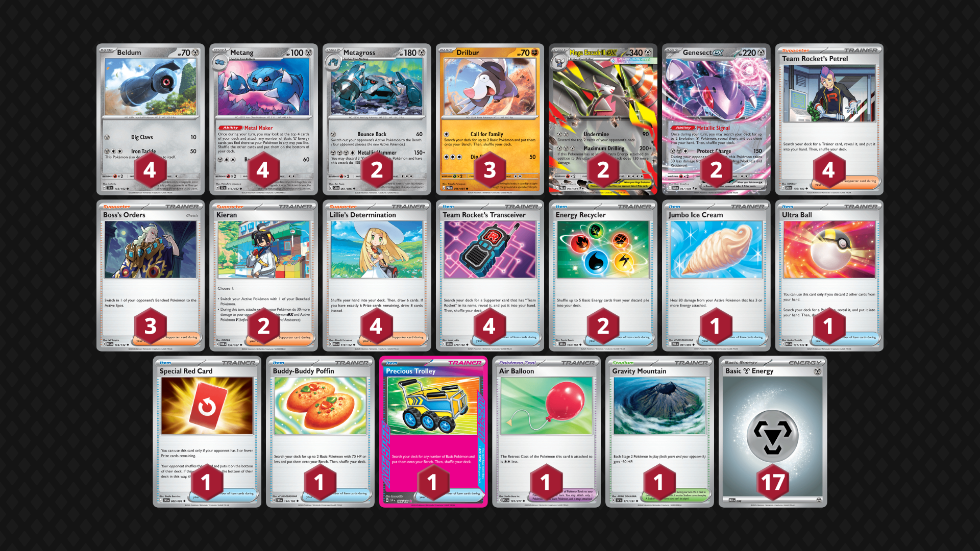 Mega Excadrill ex featured deck list